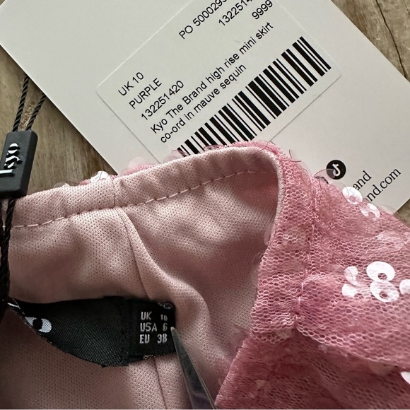Kyo The Brand Sequin Mini Skirt SZ 6 Pink Party Sparkle Barbiecore NWT - Picture 8 of 9